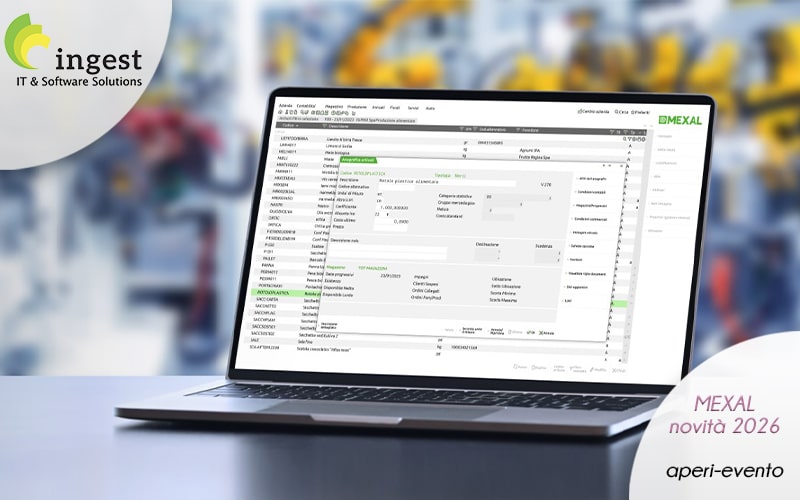 EVENTO | Gestionale MEXAL: novità e moduli integrativi per le PMI | INGEST